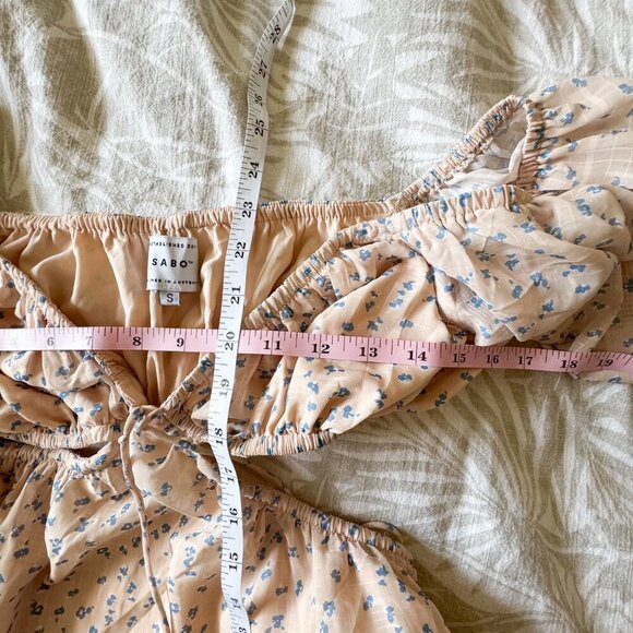 Sabo Skirt Mini Floral Cutout Dress Size Small EUC - Picture 6 of 6